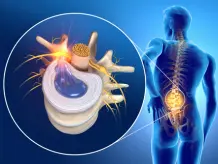Disc Compressions at Dr. Vamshi Krishna's clinic Dr. Vamshi Krishna consulting with patient about Disc Compressions